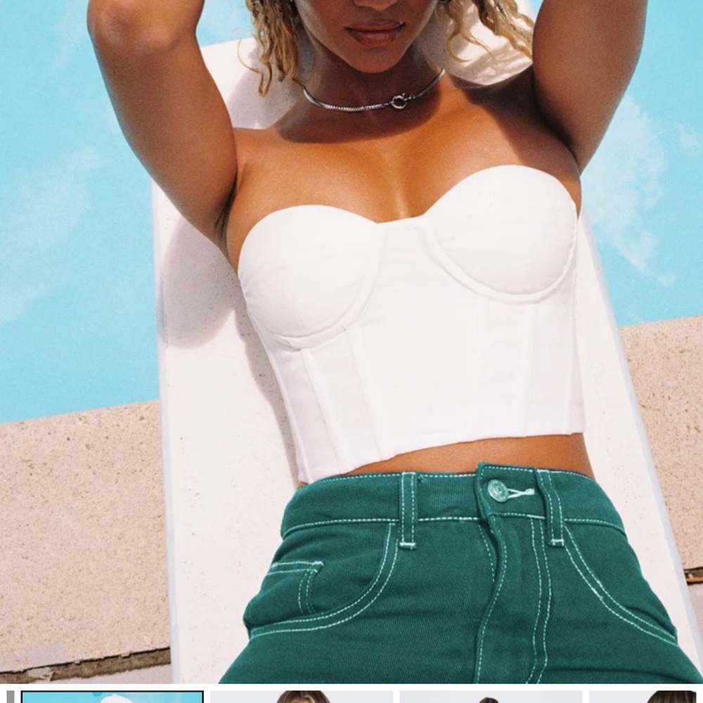 White Bustier Top